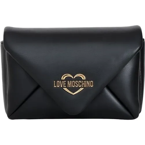 Shoulder Bag with Golden Logo , female, Sizes: ONE SIZE - Love Moschino - Modalova