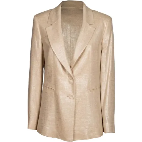 Linen Sassi Jacket , female, Sizes: S - Iblues - Modalova