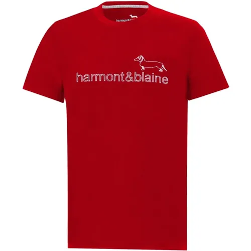 Kurzarm T-Shirt , Herren, Größe: L - Harmont & Blaine - Modalova