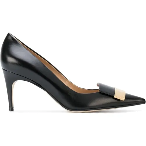 Schwarze Lederpumps mit Absatz,Pumps - Sergio Rossi - Modalova