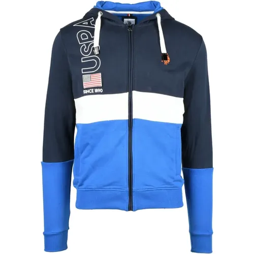 Blu/Celeste Sweatshirt für Männer , Herren, Größe: XL - U.S. Polo Assn. - Modalova