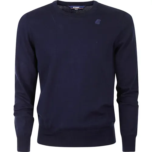 Blaue Pullover Sebastien Cotton PS , Herren, Größe: M - K-way - Modalova