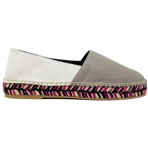 Beige Leather Espadrilles Ss22 , female, Sizes: 9 UK - Off White - Modalova