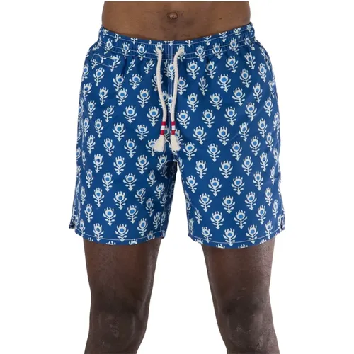 Indigo Caprese Shape Swimsuit , male, Sizes: M, L, S - MC2 Saint Barth - Modalova