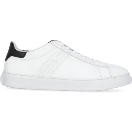 Leather Sneakers with Embossed Logo , male, Sizes: 7 1/2 UK, 12 UK, 9 UK, 8 1/2 UK, 8 UK, 6 UK, 7 UK, 5 1/2 UK, 10 UK, 9 1/2 UK, 6 1/2 UK, 11 UK - Hogan - Modalova