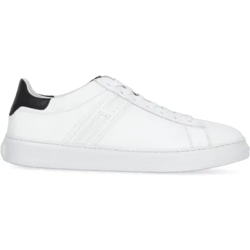 Leather Sneakers with Embossed Logo , male, Sizes: 7 1/2 UK, 9 UK, 8 1/2 UK, 8 UK, 6 UK, 7 UK, 5 1/2 UK, 5 UK, 10 UK, 9 1/2 UK, 6 1/2 UK, 11 UK - Hogan - Modalova