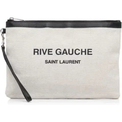 Pre-owned Canvas clutches , female, Sizes: ONE SIZE - Yves Saint Laurent Vintage - Modalova