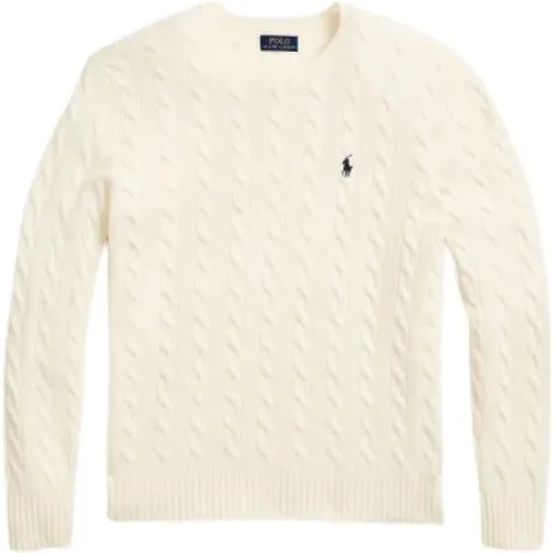 Dunkelgrüner Rundhals-Kaschmirwollpullover , Herren, Größe: XL - Polo Ralph Lauren - Modalova