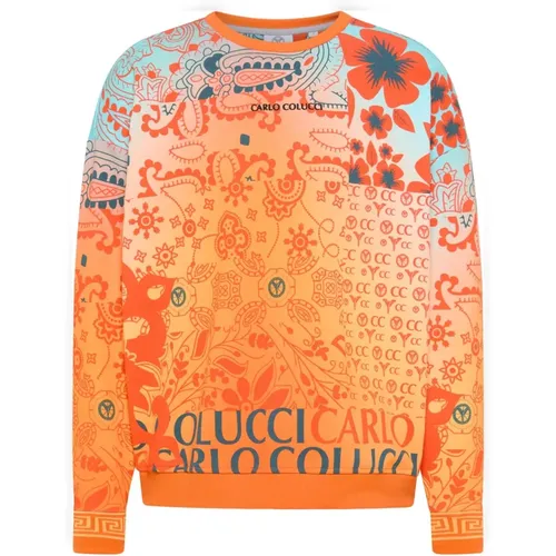 Oversize Bandana Sweatshirt De Chirico , Herren, Größe: XS - carlo colucci - Modalova