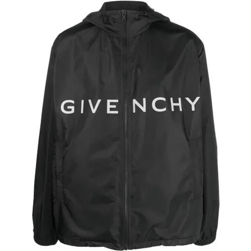 Logo-print windbreaker , male, Sizes: S, M, L - Givenchy - Modalova