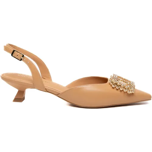 Sandalen mit geschlossener Spitze und Juwelen-Schnalle , Damen, Größe: 40 EU - Bruno Premi - Modalova