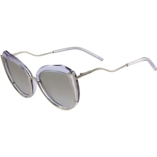 Stilvolle Sonnenbrille in Gold/Violett/Transparent - Karl Lagerfeld - Modalova