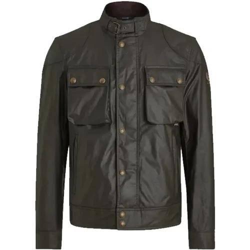 Racemaster Waxed Jacket Faded Olive , male, Sizes: XL, 2XL, L - Belstaff - Modalova