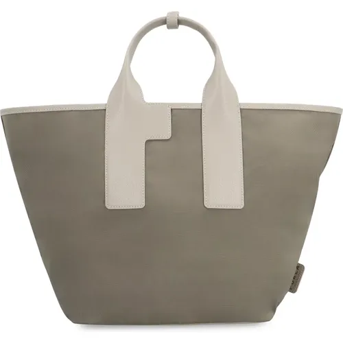 Nylon Tote mit Lederdetails , Damen, Größe: ONE Size - Furla - Modalova