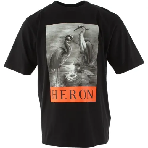 Schwarzes Baumwoll-T-Shirt Herren Stil - Heron Preston - Modalova