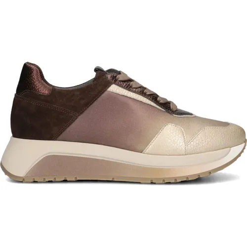 Braune Wildleder Damen Sneakers , Damen, Größe: 41 EU - Softwaves - Modalova