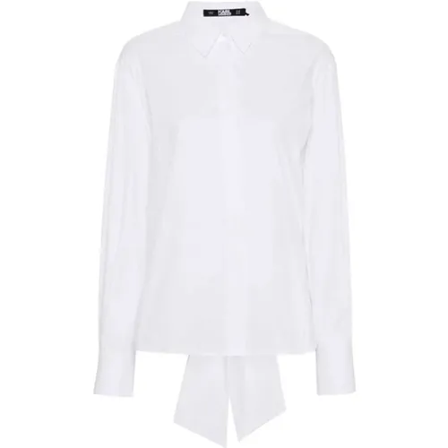 Organic Cotton Poplin Shirt , female, Sizes: 2XS, XS, S - Karl Lagerfeld - Modalova