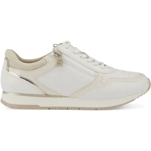 Offwhite Comb Casual Closed Sport Shoe , female, Sizes: 6 UK, 3 UK, 4 UK, 5 UK - tamaris - Modalova