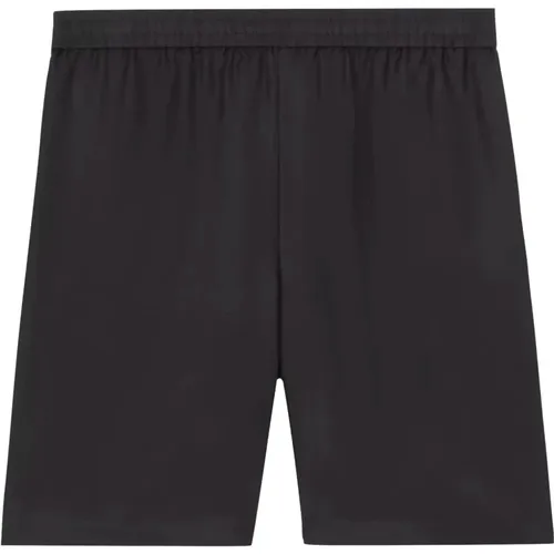 Schwarze Seiden-Twill-Logo-Print-Shorts - Supreme - Modalova