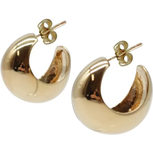 Gold Hoop Earrings Wide Form , female, Sizes: ONE SIZE - Isabel marant - Modalova