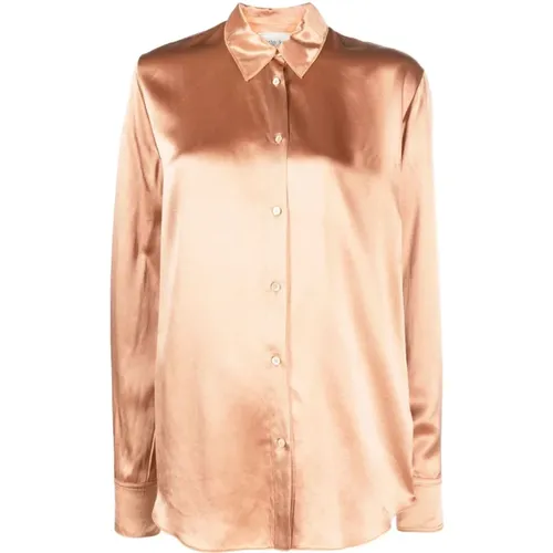 Rosa Fließendes Langarmshirt , Damen, Größe: M - Forte Forte - Modalova