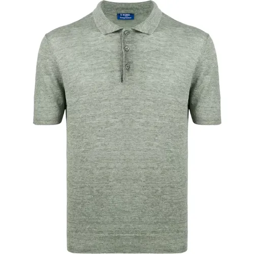 Linen Polo Shirt Made in Italy , male, Sizes: XL, 3XL, 4XL, 2XL, L - Barba - Modalova
