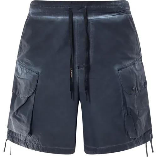 Schwarze Shorts mit Verstellbarem Kordelzug , Herren, Größe: M - A Paper Kid - Modalova