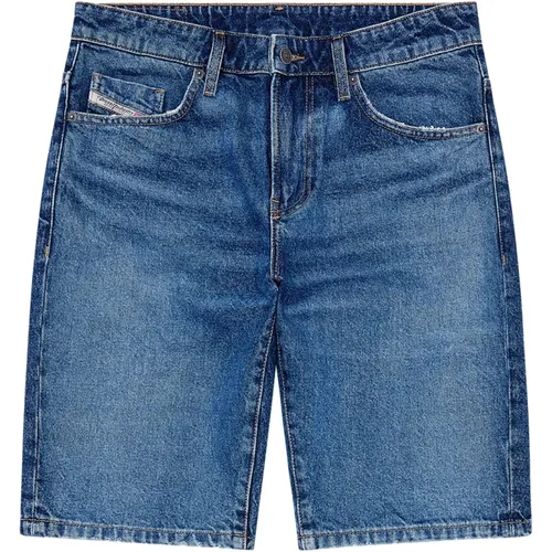 Schmal geschnittene Shorts aus Denim , Herren, Größe: W30 - Diesel - Modalova