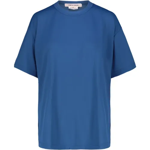 Blauer Rundhals-T-Shirt , Damen, Größe: M - Comme des Garçons - Modalova