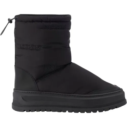 Schwarze Bergstiefel , Herren, Größe: 41 EU - Iceberg - Modalova