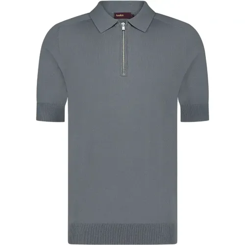 Polo Shirt Grau Blau , Herren, Größe: 2XL - Aeden - Modalova