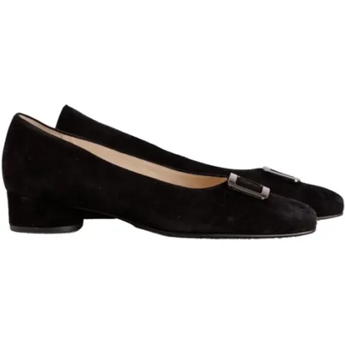 Suede Loafer with Silver Buckle , female, Sizes: 4 UK, 3 UK, 5 UK, 8 1/2 UK - HASSIA - Modalova