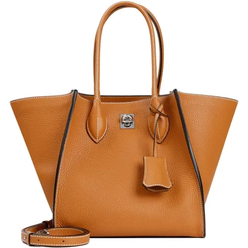 Grained Leather Tote Bag , female, Sizes: ONE SIZE - Ermanno Scervino - Modalova
