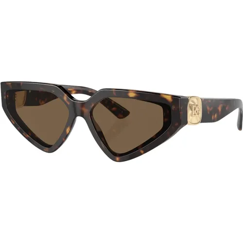 DG Precious Sonnenbrille,Braune Dunkle Rahmen Sonnenbrille - Dolce & Gabbana - Modalova