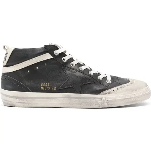 Mid Star Nabuk Sneakers , male, Sizes: 11 UK, 6 UK, 7 UK, 9 UK, 10 UK, 8 UK - Golden Goose - Modalova