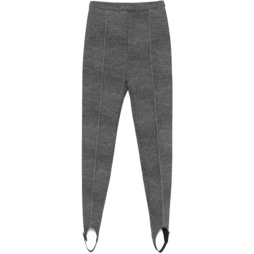 Grey High-Waisted Leggings with Stirrup , female, Sizes: XS, S - Philosophy di Lorenzo Serafini - Modalova