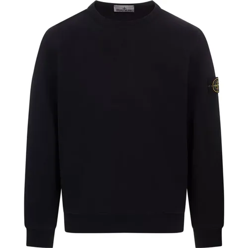 Navy Crew-Neck Sweatshirt , Herren, Größe: 2XL - Stone Island - Modalova