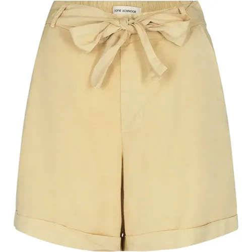 Soft and Comfortable Shorts with Elastic Waistband and Tie Belt , female, Sizes: M, XL, L, XS, S - Sofie Schnoor - Modalova