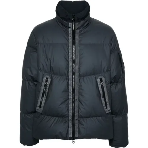 Blue Puffer Jacket Without Hood , male, Sizes: S, L, XL, M - C.P. Company - Modalova