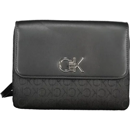 Schwarze Schultertasche mit Kettenhenkel , Damen, Größe: ONE Size - Calvin Klein - Modalova