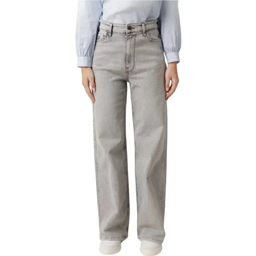 Grey Wide Leg Jeans , female, Sizes: W30, W27 - drykorn - Modalova