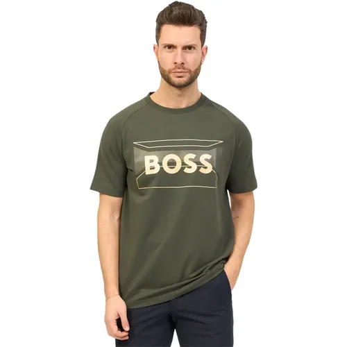 Casual Grünes T-Shirt mit Logo , Herren, Größe: 2XL - Hugo Boss - Modalova