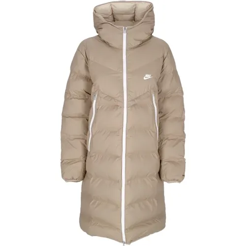 Quilted Hooded Parka Windrunner Khaki , male, Sizes: XL - Nike - Modalova