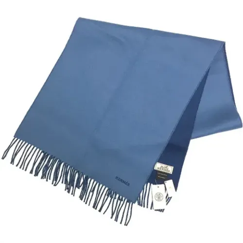 Gebrauchter Blauer Kaschmir Hermès Schal - Hermès Vintage - Modalova