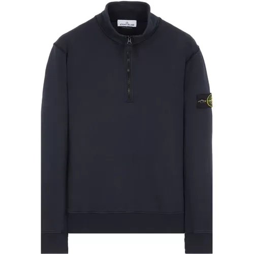 Halb-Zip Sweatshirt , Herren, Größe: M - Stone Island - Modalova