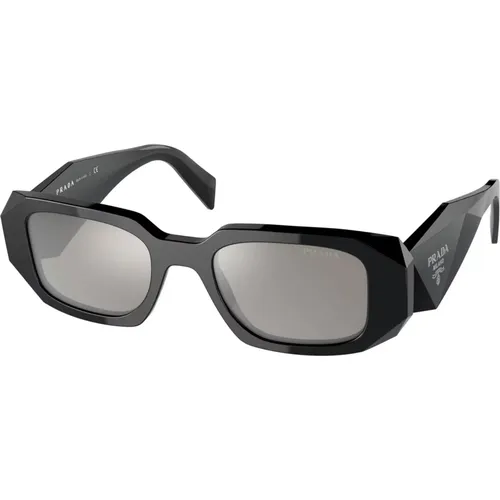 Silver/Grey Silver Sunglasses,Grey/Dark Grey Sunglasses,Caramel /Dark Grey Sunglasses,Weiße/Dunkelgraue Sonnenbrille - Prada - Modalova