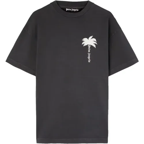 T-Shirt mit bedruckter Palme , Herren, Größe: L - Palm Angels - Modalova
