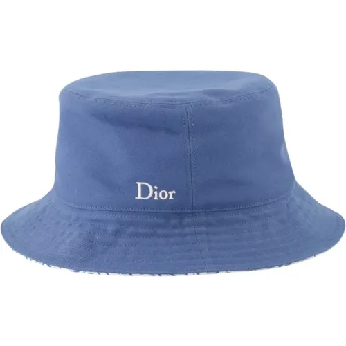 Reversible Oblique Fringed Cotton Hat , male, Sizes: 59 CM - Dior - Modalova