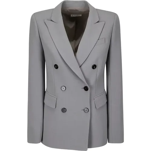 Double-Breasted Jacket with Pockets , female, Sizes: M, S - Alberto Biani - Modalova