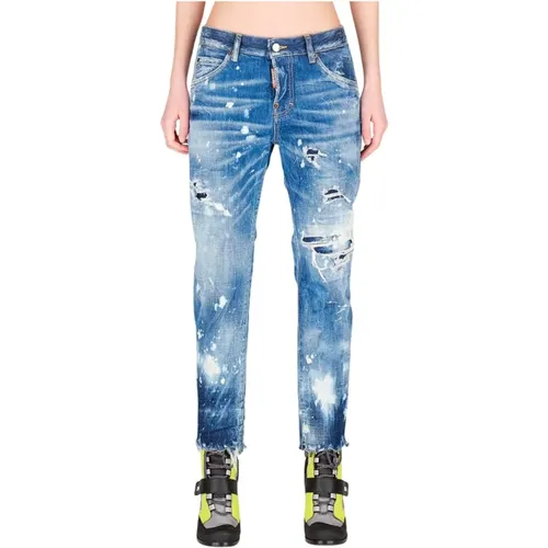 Aktualisieren Sie Ihre Denim-Kollektion mit Cool Girl Gerades Jeans , Damen, Größe: 2XS - Dsquared2 - Modalova